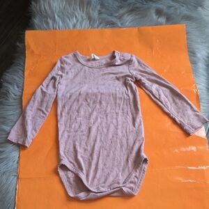 Quincy Mae Organic Cotton Long Sleeve Bamboo Bodysuit Mauve